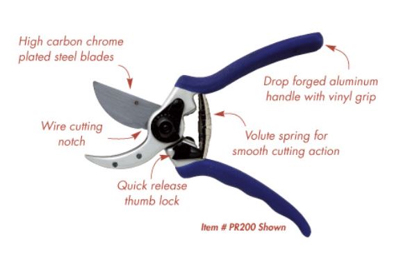 Wolverine® Drop-forged Aluminum Pruning Shears 8.5" Long